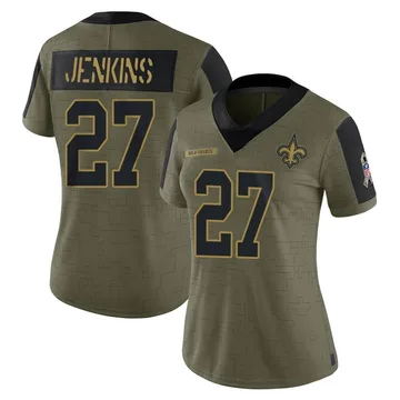 Nike New Orleans Saints No27 Malcolm Jenkins Black Team Color Women's Stitched NFL 100th Season Vapor Untouchable Limited Jersey