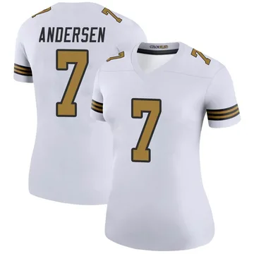 Women's Nike New Orleans Saints Morten Andersen White Color Rush Jersey - Legend