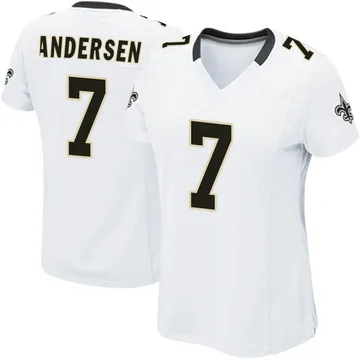 Women's Nike New Orleans Saints Morten Andersen White Jersey - Game