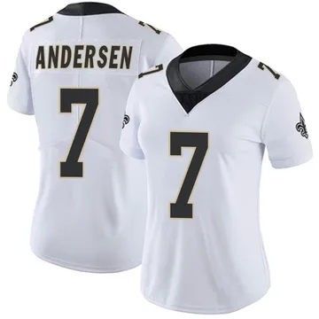Women's Nike New Orleans Saints Morten Andersen White Vapor Untouchable Jersey - Limited