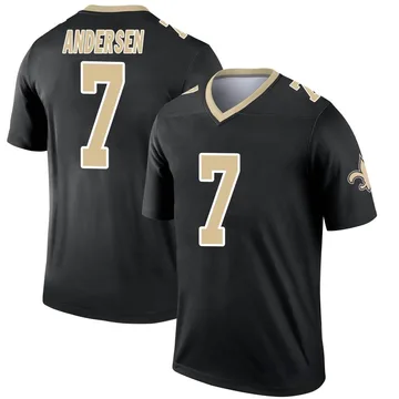 Youth Nike New Orleans Saints Morten Andersen Black Jersey - Legend