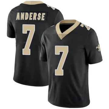 Youth Nike New Orleans Saints Morten Andersen Black Team Color Vapor Untouchable Jersey - Limited