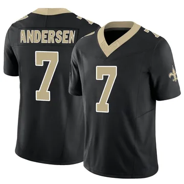 Youth Nike New Orleans Saints Morten Andersen Black Vapor F.U.S.E. Jersey - Limited