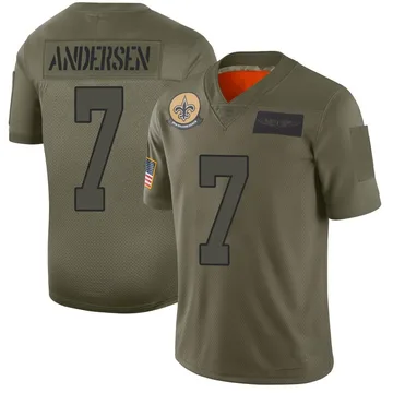 Youth Nike New Orleans Saints Morten Andersen Camo 2019 Salute to Service Jersey - Limited