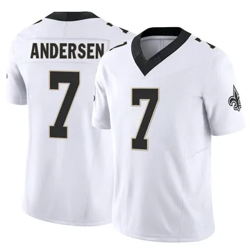 Youth Nike New Orleans Saints Morten Andersen White Vapor F.U.S.E. Jersey - Limited