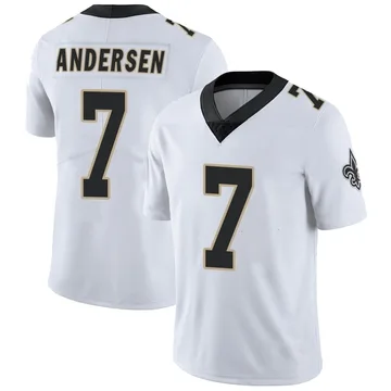 Youth Nike New Orleans Saints Morten Andersen White Vapor Untouchable Jersey - Limited